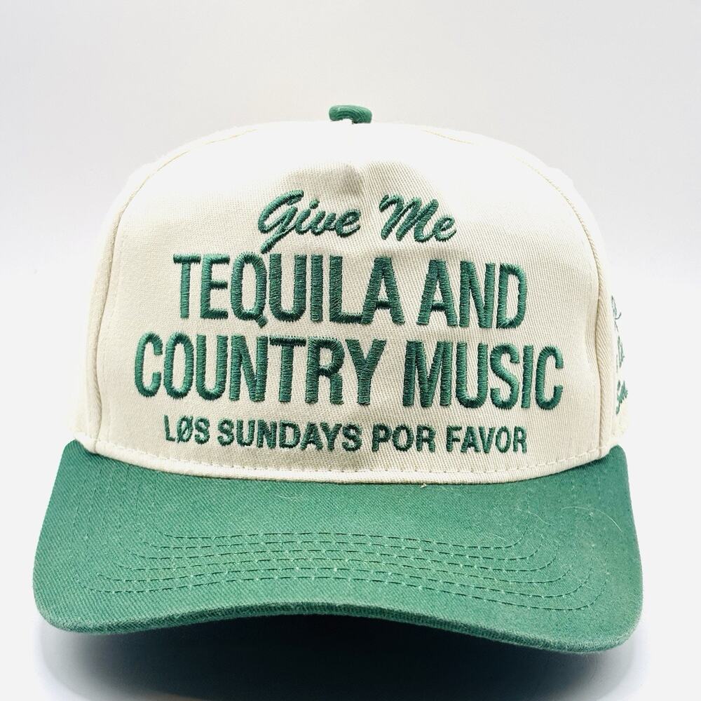 Los Sundays Tequila Trucker Hat Men's Adjustable Cream Tan Country Music